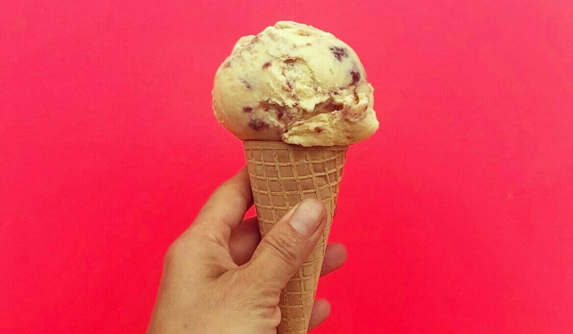 Miso Kefir Ice Cream with Honey Roasted Strawberries