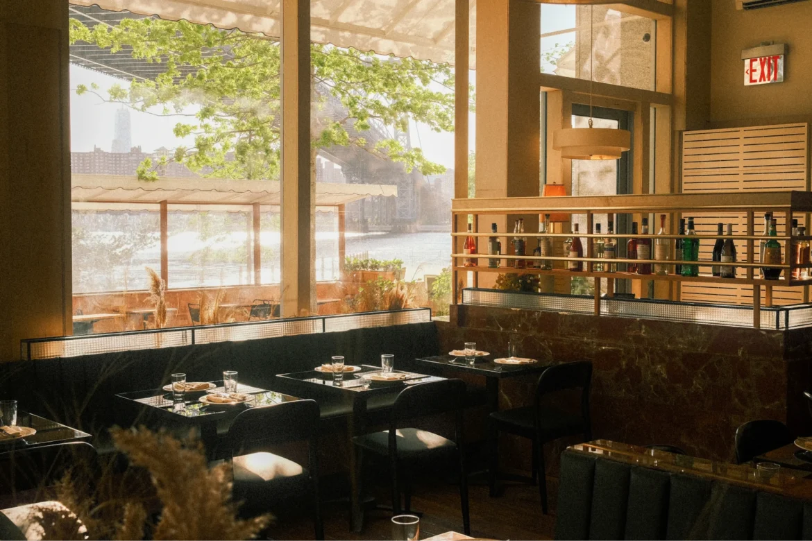 The interior of Bar Susanne, which opened mid-May on the Williamsburg waterfront